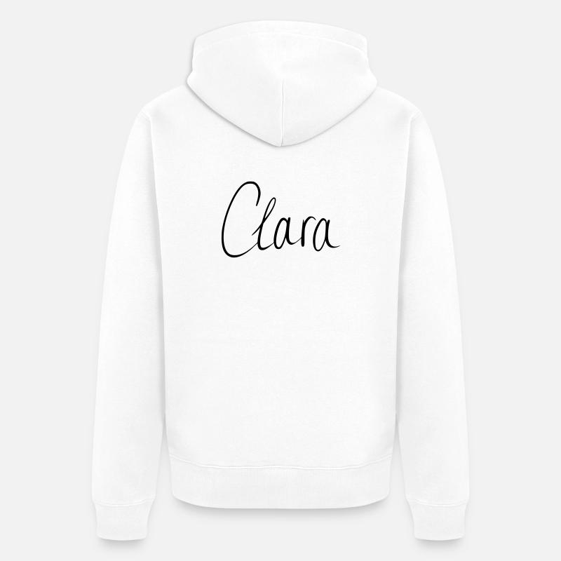Clara - Veste à capuche bio Premium Unisexe - blanc