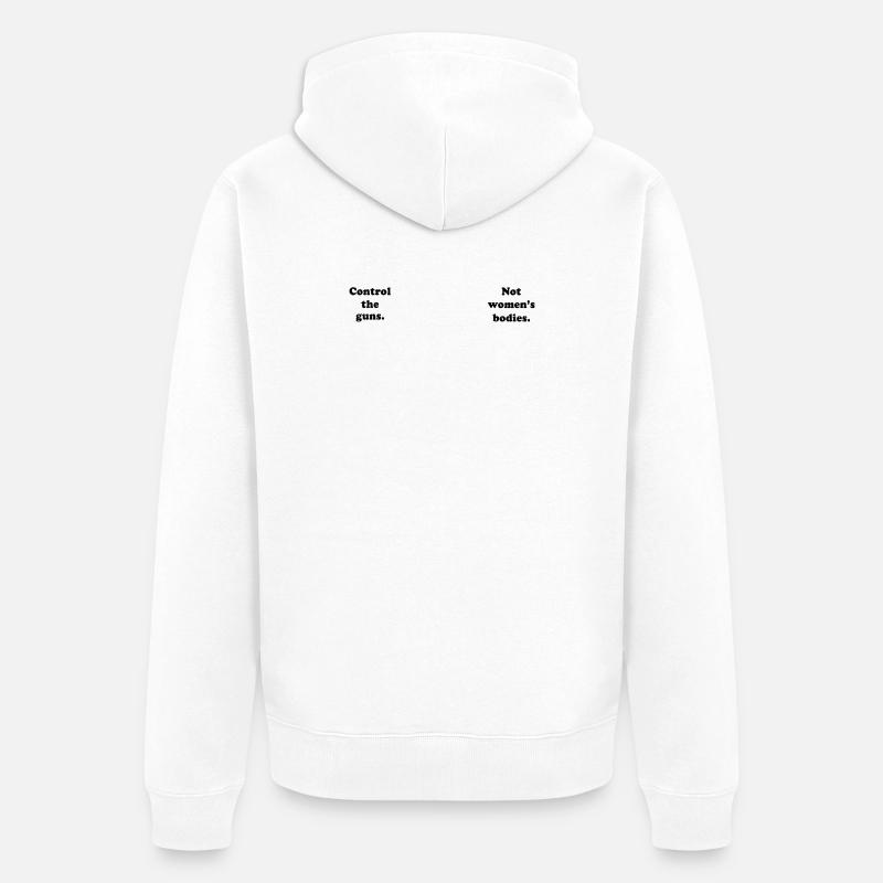 Kontrollwaffen, nicht Leichen - Unisex Premium Bio Zip Hoodie - Weiß