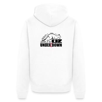 down under - Veste à capuche bio Premium Unisexe - blanc - Dos - Thijin (182cm)