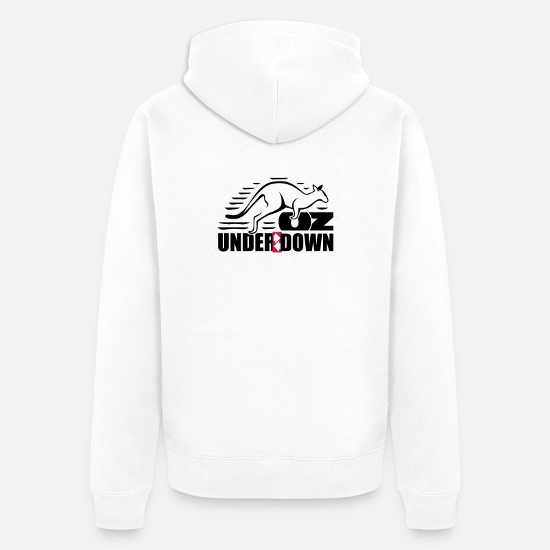 down under - Veste à capuche bio Premium Unisexe - blanc