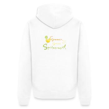 Sommer, Sonne, Spritzerzeit! Weinglas - Unisex Premium Bio Zip Hoodie - Weiß - Hinten - Thijin (182cm)