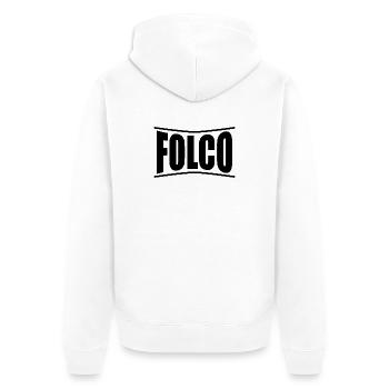 t-shirt Folco t-shirt idée cadeau - Veste à capuche bio Premium Unisexe - blanc - Dos - Thijin (182cm)