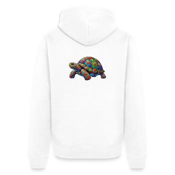 Tortue - Veste à capuche bio Premium Unisexe - blanc - Dos - Thijin (182cm)