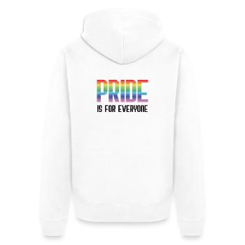 LGBT Pride Month - Pride ist für alle da - Unisex Premium Bio Zip Hoodie - Weiß - Hinten - Thijin (182cm)