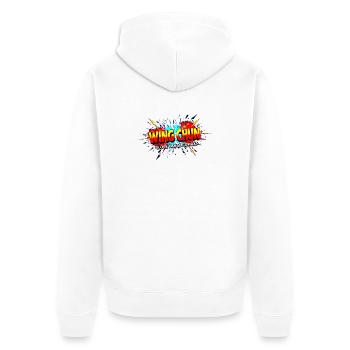Wing Chun shirt explosion - Unisex Premium Organic Zip Hoodie - white - Back - Thijin (182cm)