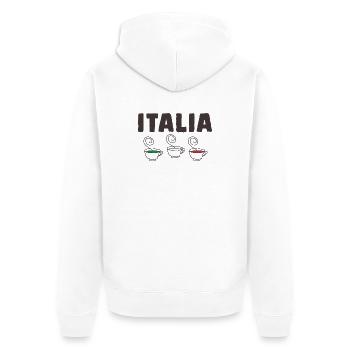 Italia italien flagge lustg - Unisex Premium Bio Zip Hoodie - Weiß - Hinten - Thijin (182cm)