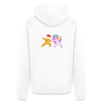 Gingerbread Christmas Gingerbread Man Gingerbread - Unisex Premium Organic Zip Hoodie - white - Back - Thijin (182cm)