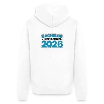 Bachelor 2026 Graduation Graduation - Unisex Premium Organic Zip Hoodie - white - Back - Thijin (182cm)