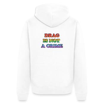 Le drag n’est pas un crime - Veste à capuche bio Premium Unisexe - blanc - Dos - Thijin (182cm)