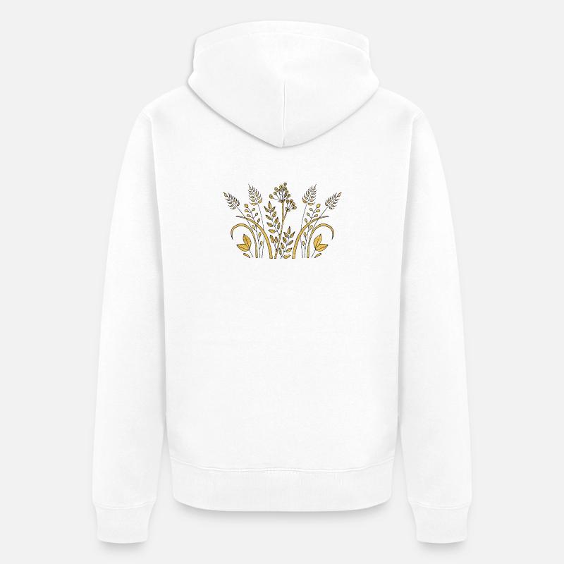 Fleur - Veste à capuche bio Premium Unisexe - blanc