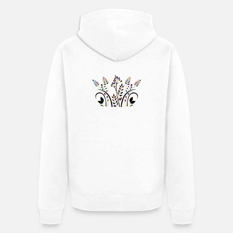 Fleur - Veste à capuche bio Premium Unisexe - blanc