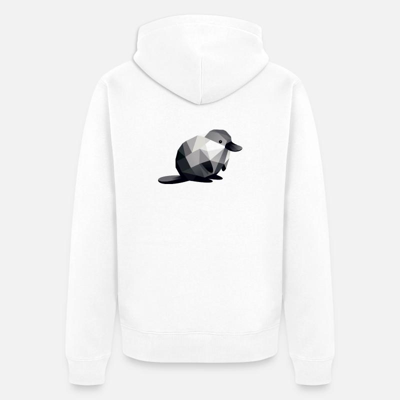 ornithorynque - Veste à capuche bio Premium Unisexe - blanc