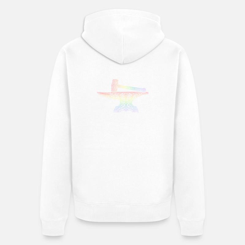 forgeron - Veste à capuche bio Premium Unisexe - blanc