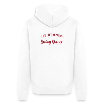 Swing Swing-Musik - Unisex Premium Bio Zip Hoodie - Weiß - Hinten - Thijin (182cm)