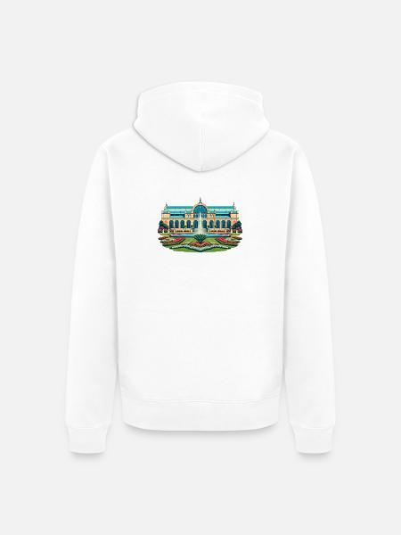Flora Köln Retro - Unisex Premium Bio Zip Hoodie - Weiß
