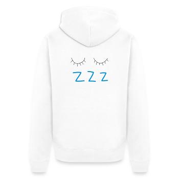 sleep - Unisex Premium Organic Zip Hoodie - white - Back - Thijin (182cm)