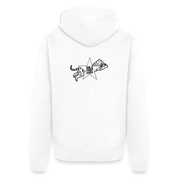 Sports Sportsman Tiger Animal Fun Dictons Cadeau - Veste à capuche bio Premium Unisexe - blanc - Dos - Thijin (182cm)