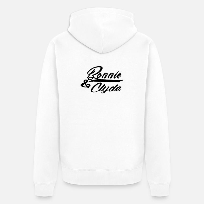 Bonnie et clyde - Veste à capuche bio Premium Unisexe - blanc