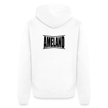 Ameland T-Shirt Nederland Niederlande - Unisex Premium Bio Zip Hoodie - Weiß - Hinten - Thijin (182cm)