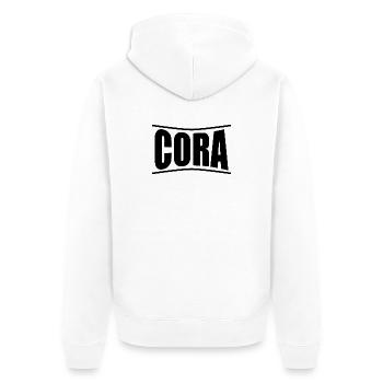 Cora T-Shirt Geschenkidee - Unisex Premium Bio Zip Hoodie - Weiß - Hinten - Thijin (182cm)