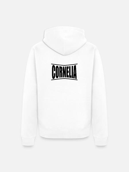 Cornelia T-Shirt Geschenkidee - Unisex Premium Bio Zip Hoodie - Weiß