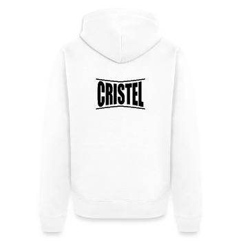 Idée cadeau t-shirt Cristel - Veste à capuche bio Premium Unisexe - blanc - Dos - Thijin (182cm)