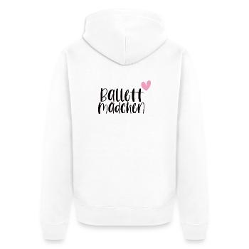 Ballett Mädchen Ballerina Balletttänzerin Geschenk - Unisex Premium Bio Zip Hoodie - Weiß - Hinten - Thijin (182cm)