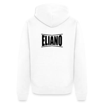 T-Shirt Eliano T-Shirt Geschenkidee - Unisex Premium Bio Zip Hoodie - Weiß - Hinten - Thijin (182cm)