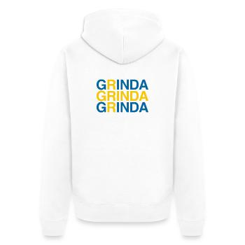 GRINDA Sverige Sweden Schweden Flagge - Unisex Premium Bio Zip Hoodie - Weiß - Hinten - Thijin (182cm)