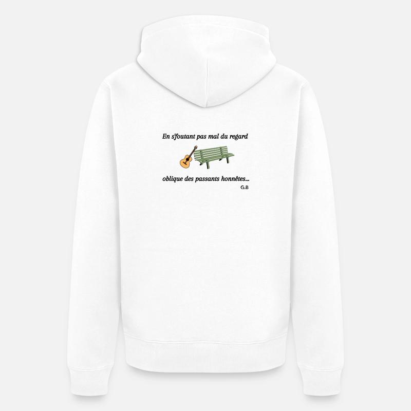 Les bancs publics - Veste à capuche bio Premium Unisexe - blanc