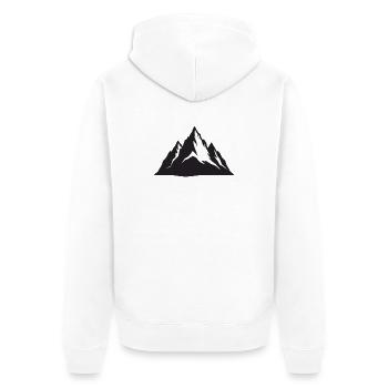 Montagnes - Veste à capuche bio Premium Unisexe - blanc - Dos - Thijin (182cm)