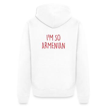 JE SUIS TELLEMENT ARMÉNIEN - Veste à capuche bio Premium Unisexe - blanc - Dos - Thijin (182cm)