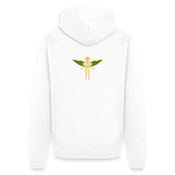 Sommer Sonnenblume Fee Fantasy Kunst - Unisex Premium Bio Zip Hoodie - Weiß - Hinten - Thijin (182cm)