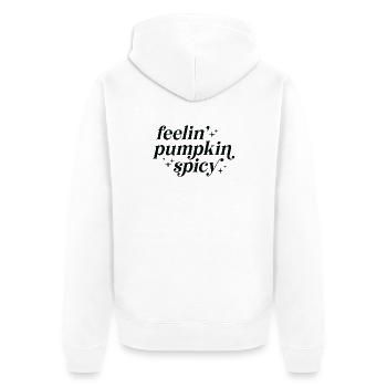 Pumpkin Spicy Feelings - Unisex Premium Organic Zip Hoodie - white - Back - Thijin (182cm)