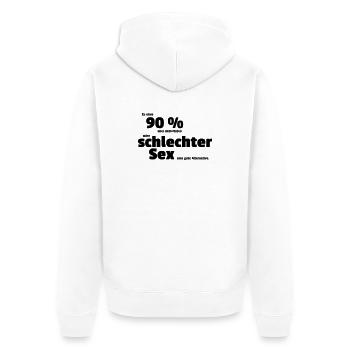 Bad Sex - Unisex Premium Organic Zip Hoodie - white - Back - Thijin (182cm)