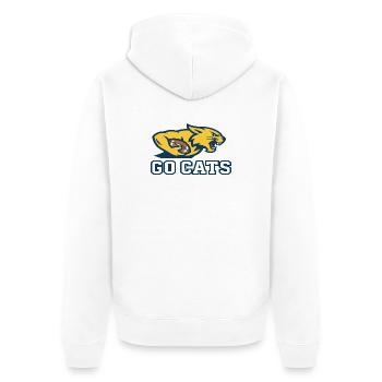 Mascotte secondaire des Wildcats de football Allez - Veste à capuche bio Premium Unisexe - blanc - Dos - Thijin (182cm)