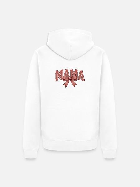 Mama Schleife – Süßes Mama Statement Design - Unisex Premium Bio Zip Hoodie - Weiß