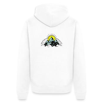 Mountains Alps Nature - Unisex Premium Organic Zip Hoodie - white - Back - Thijin (182cm)