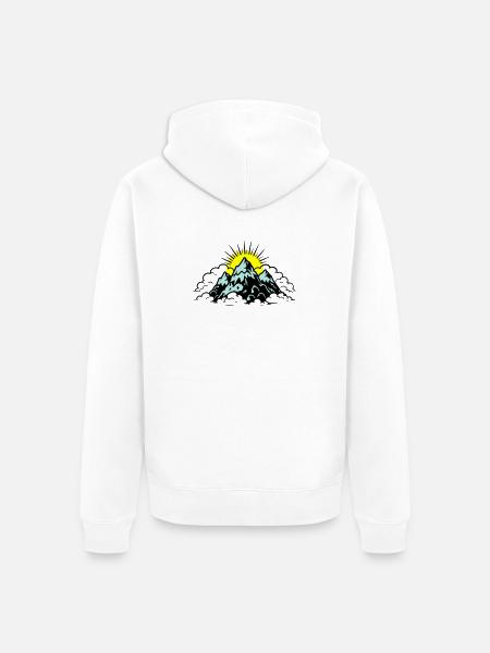 Mountains Alps Nature - Unisex Premium Organic Zip Hoodie - white