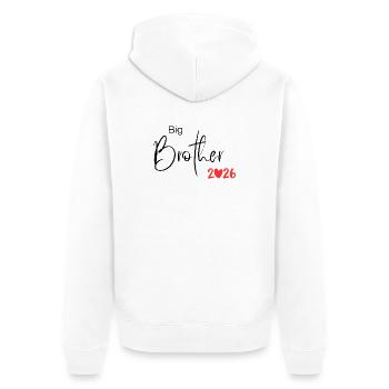 Big Brother 2026 – Proud Big Brother - Unisex Premium Organic Zip Hoodie - white - Back - Thijin (182cm)