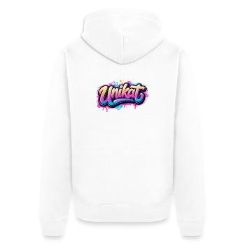 Néon graffiti unique - Veste à capuche bio Premium Unisexe - blanc - Dos - Thijin (182cm)