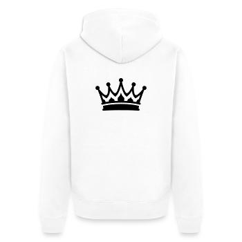 Symbole de la couronne - Veste à capuche bio Premium Unisexe - blanc - Dos - Thijin (182cm)