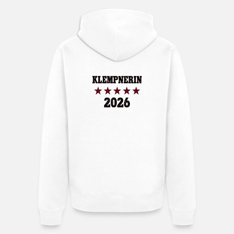 Profession de plombier 2026 Plombier Plombier - Veste à capuche bio Premium Unisexe - blanc