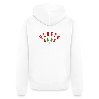 Veneto Italian Flags  - Unisex Premium Organic Zip Hoodie - white - Back - Thijin (182cm)