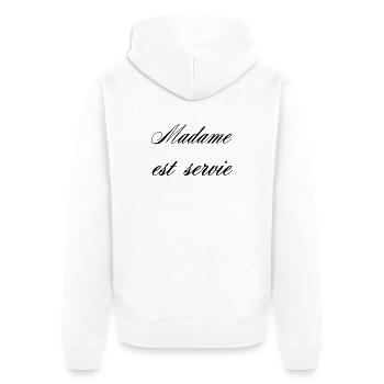 Madame Est Servie Humour Femme - Veste à capuche bio Premium Unisexe - blanc - Dos - Thijin (182cm)