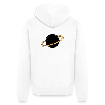 Saturne Planet Space Minimalist - Veste à capuche bio Premium Unisexe - blanc - Dos - Thijin (182cm)