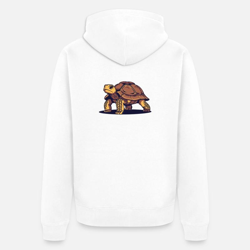 Turtle Turtle Gift - Unisex Premium Organic Zip Hoodie - white