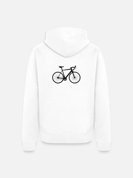 Rennrad - Unisex Premium Bio Zip Hoodie - Weiß