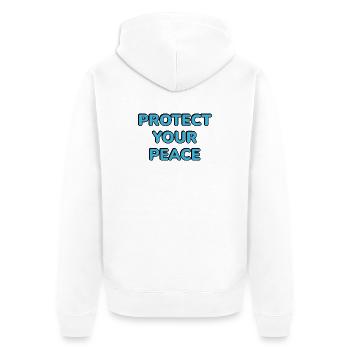 Protect Your Peace - Unisex Premium Organic Zip Hoodie - white - Back - Thijin (182cm)