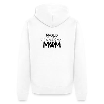 Englischer Setter Stolze Hunde-mama Pfote - Unisex Premium Bio Zip Hoodie - Weiß - Hinten - Thijin (182cm)